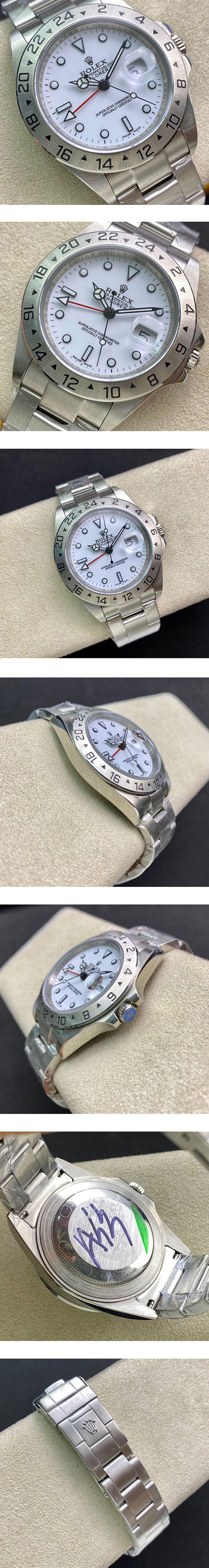 【教授用腕時計】【ホワイト】ROLEX エクスプローラー II 16570 時計は価格性能比が高いです